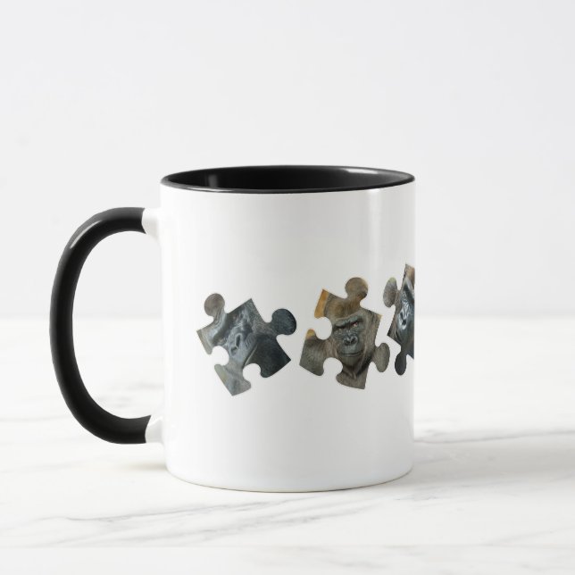 Gorilla Family - Pieces Of A Puzzle Mug (Left)