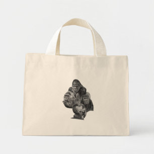 Gorilla Family Totebag Gorilla Life Mini Tote Bag