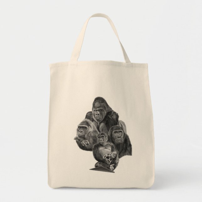 Gorilla Family Totebag Gorilla Life Tote Bag (Front)