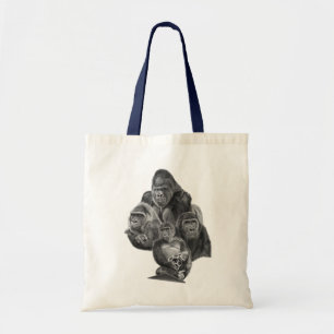 Gorilla Family Totebag Gorilla Life Tote Bag