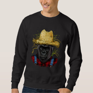 Gorilla Farmer Farming Agriculture Rancher Ape Mon Sweatshirt