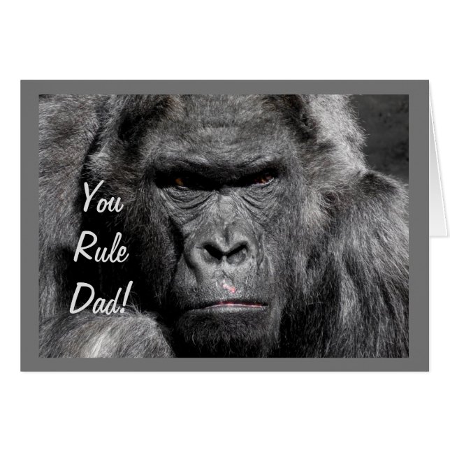 Gorilla, Father's Day Greeting Card (Front Horizontal)