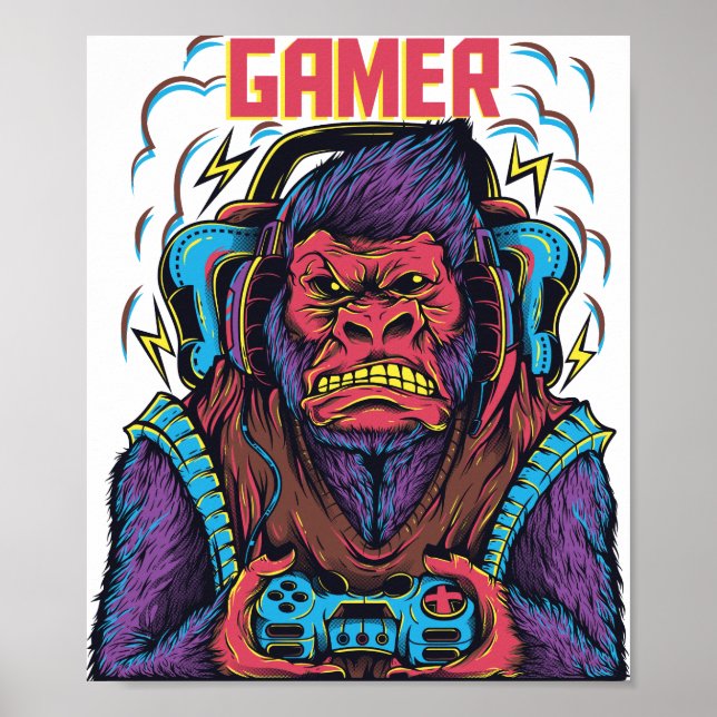 Gorilla Gamer Poster (Front)