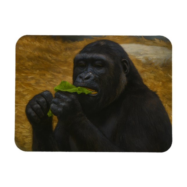 Gorilla Grace – Realistic Wildlife Portrait Magnet (Horizontal)