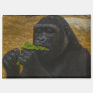 Gorilla Grace – Realistic Wildlife Portrait Magnet