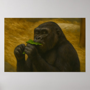 Gorilla Grace – Realistic Wildlife Portrait Poster