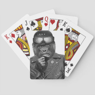 Gorilla Guy Playing Cards