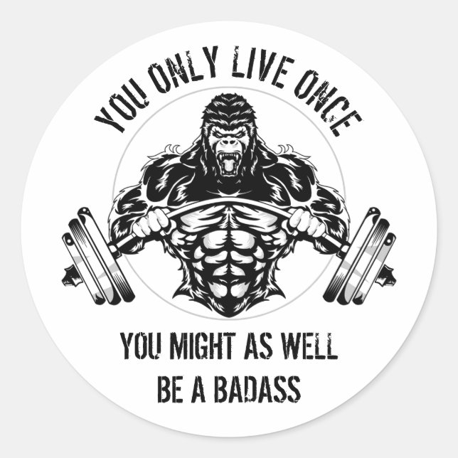 Gorilla Gym Classic Round Sticker (Front)