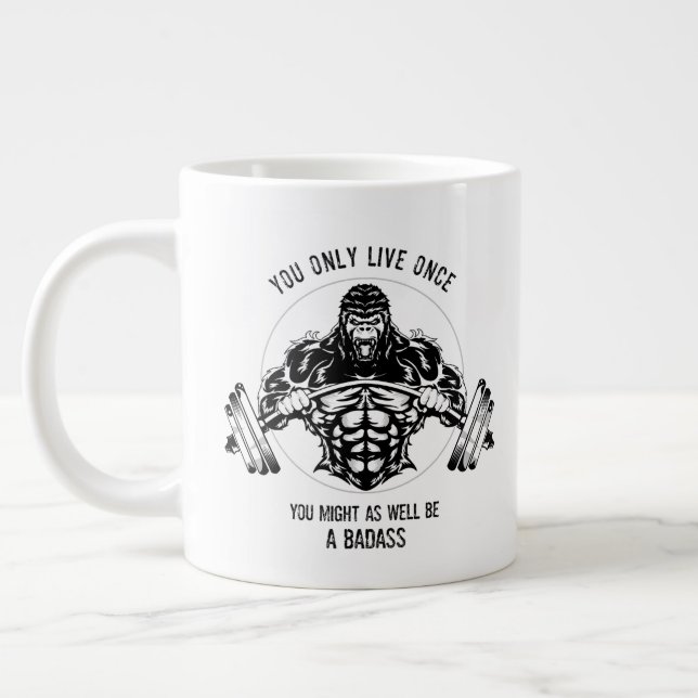 Gorilla Gym Large Coffee Mug (Left)