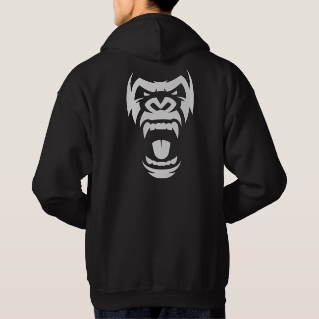 Gorilla Gym T-Shirt, Workout Beast Mood, Fitness  Hoodie (Back)