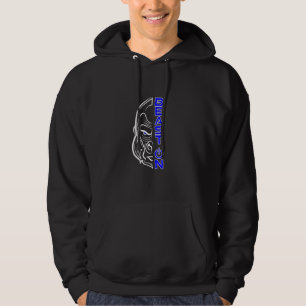Gorilla Head Beast On Blue Gym Fitness Training Bo Hoodie