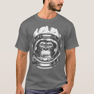 Gorilla Head  Gorilla Male in an Astronaut's Helme T-Shirt