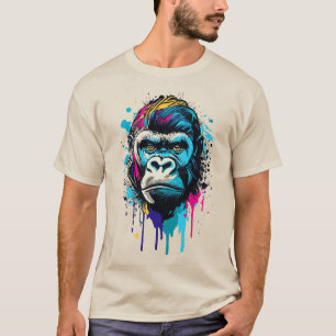 Gorilla Head - Gorilla T-Shirt - Colourful Gorilla