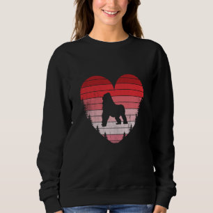 Gorilla Heart Love Valentines Day Vintage Retro Su Sweatshirt