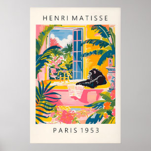 Gorilla in bathtub pink poster, Dopamine decor