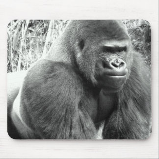Gorilla in Black and White Mouse Pad
