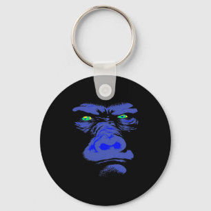 Gorilla in Blue Key Ring