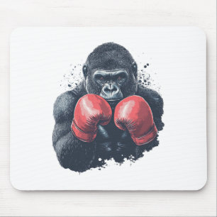 Gorilla In Boxing Gloves - Boxing Training Mouse Pad
