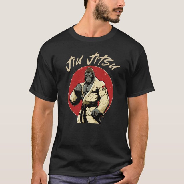 Gorilla Jiu Jitsu and Grappling T-Shirt (Front)