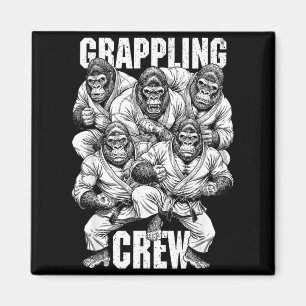 Gorilla Jiu Jitsu Ju Jutsu MMA BJJ Funny Grappling Magnet