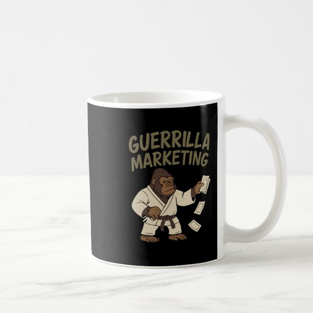 Gorilla Karate Guerrilla Marketing Funny Graphic  Coffee Mug (Right)