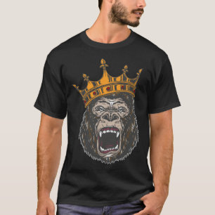 Gorilla King angry gorilla face for men women kids T-Shirt