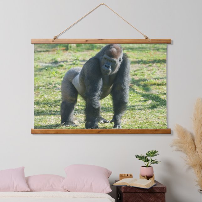Gorilla Lope Displays Powerful Frame Hanging Tapestry (Bedroom)