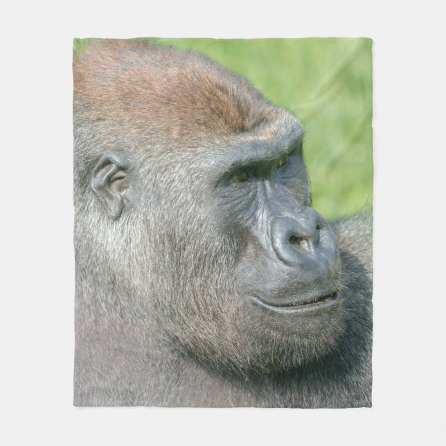 Gorilla Lope Profile Fleece Blanket (Front)