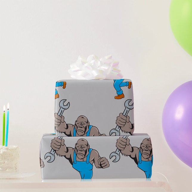 Gorilla Mechanic Wrapping Paper (Creator Uploaded)