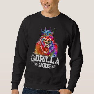 Gorilla Mode King Beast Workout Gym Motivation Fit Sweatshirt