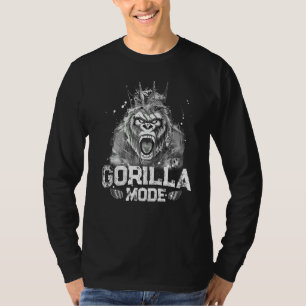 Gorilla Mode Workout Gym Success Fitness King Beas T-Shirt