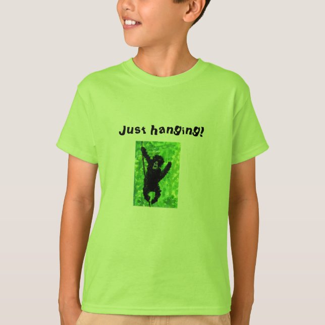 Gorilla Monkey Art Funny T-Shirt (Front)