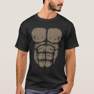 Gorilla Monkey Belly Chest Costume DIY Halloween M T-Shirt