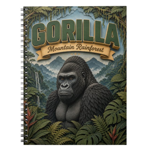 Gorilla Mountain Rainforest POPCUT Notebook (Front)