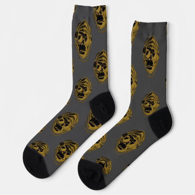 Gorilla Music Cool musician design Socks (Left)