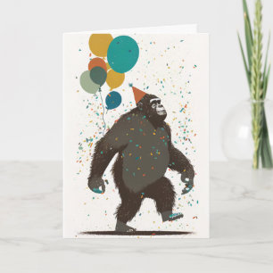 Gorilla Party Greeting Card