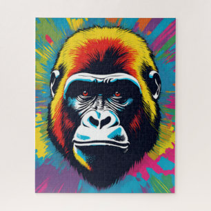 Gorilla Pop Art Cartoon Drawing Jigsaw Puzzle