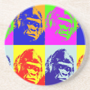 Gorilla Pop Art Coaster