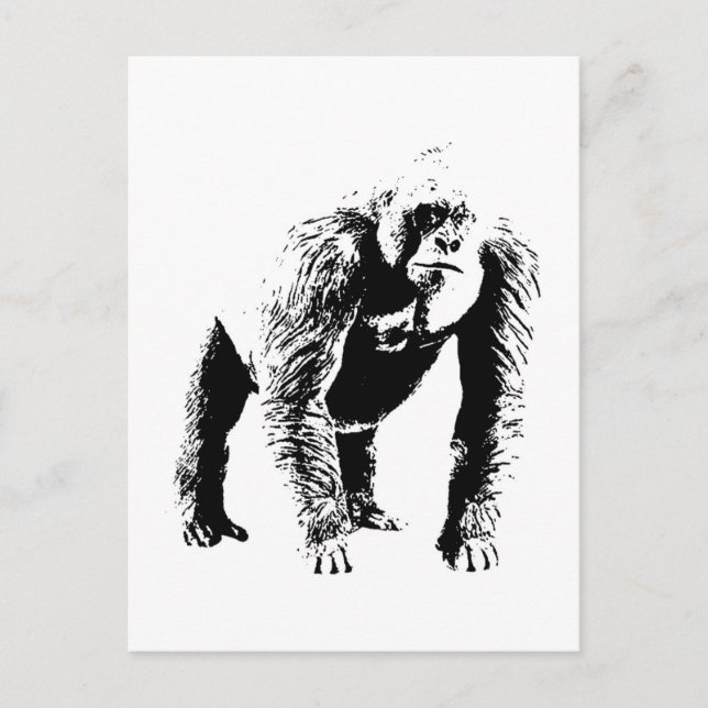 Gorilla Pop Art Postcard (Front)