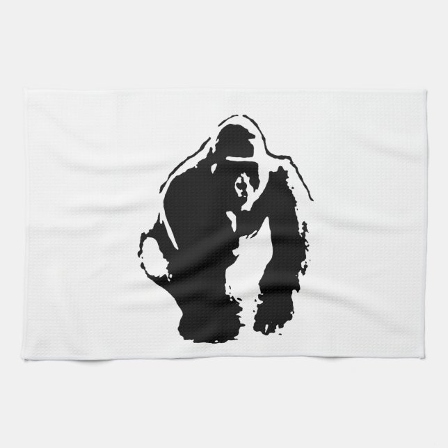 Gorilla Pop Art Tea Towel (Horizontal)