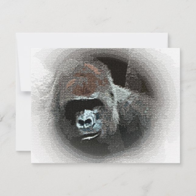 Gorilla Portrait Invitations - Funny Announcements (Front)