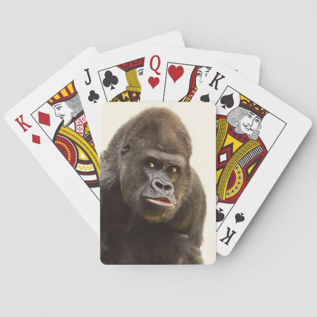 Gorilla Pout Playing Cards (Back)