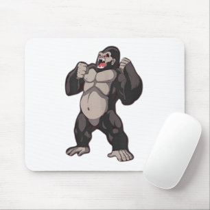 Gorilla Roaring Ape Monkey Mouse Pad