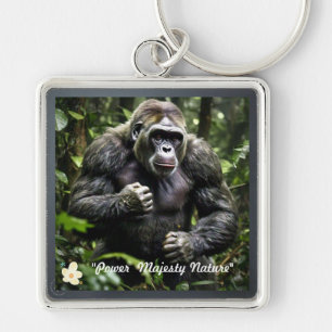 "Gorilla’s Commanding Presence" Key Ring