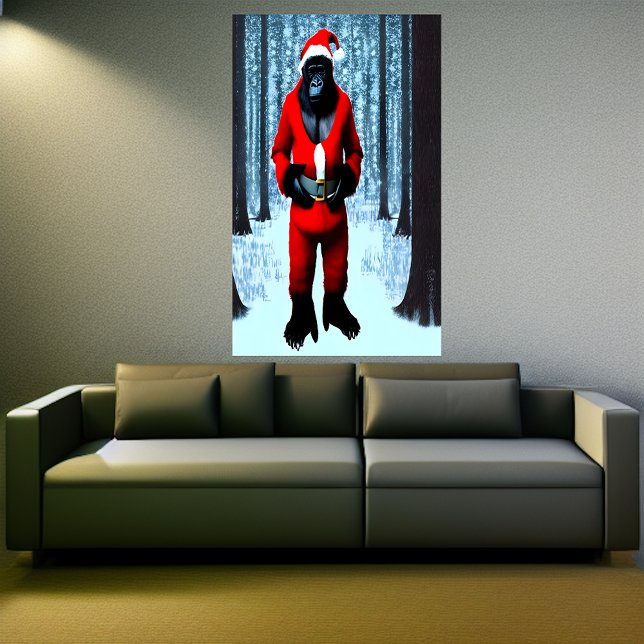 Gorilla Santa Claus  | AI Art Poster (Creator Uploaded)