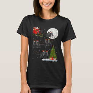 Gorilla Santa Sleigh Flying Funny Magical Christma T-Shirt