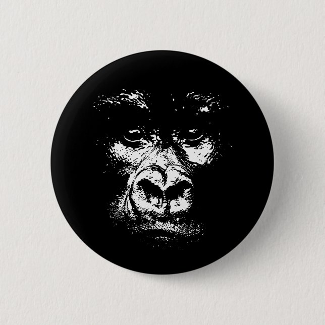 Gorilla Shadows 6 Cm Round Badge (Front)