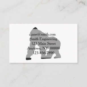 Gorilla silhouette business card