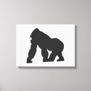 Gorilla silhouette canvas print
