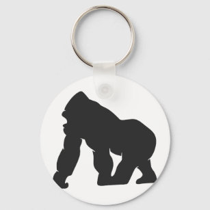 Gorilla silhouette key ring